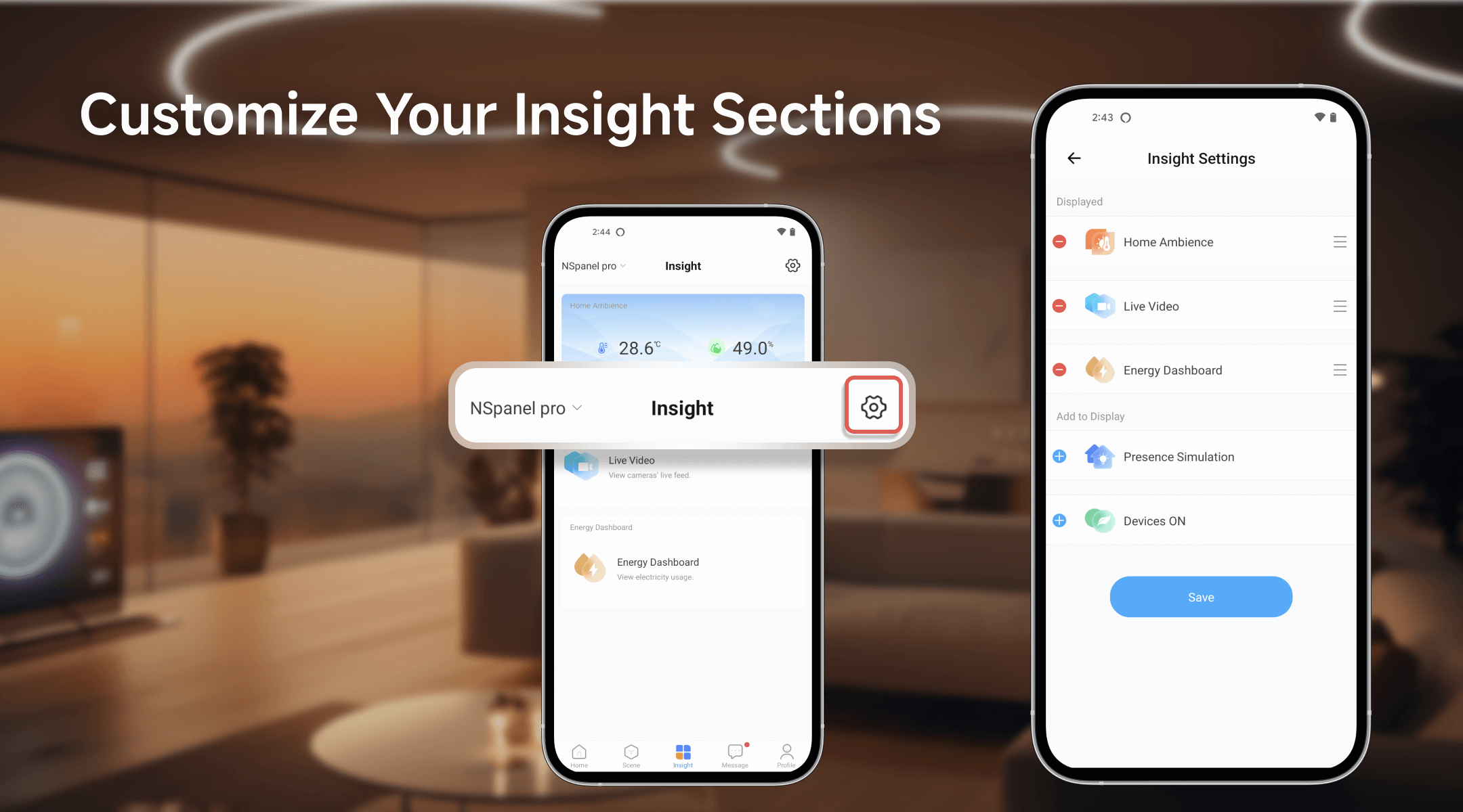 Customize Your Insights Sections