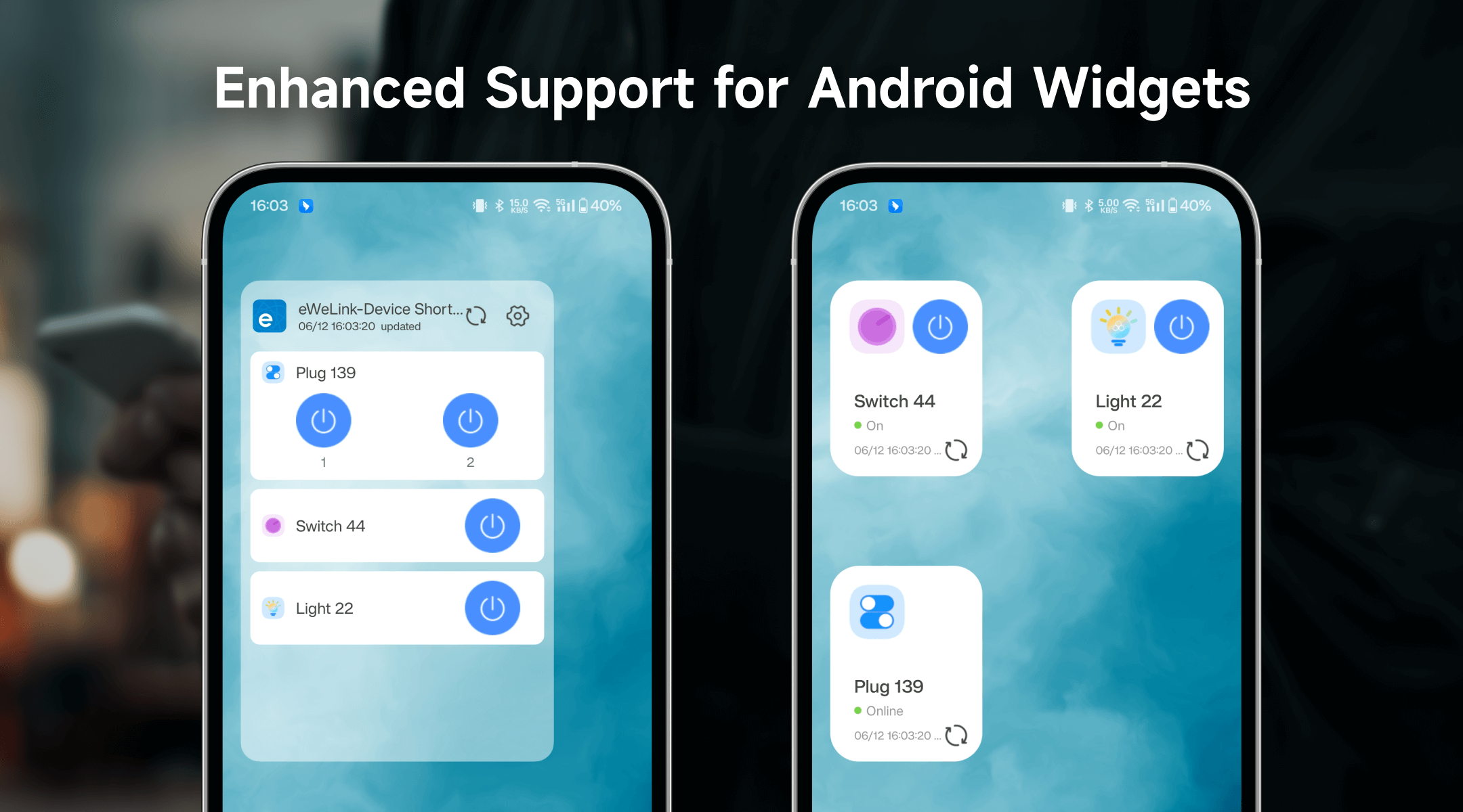 Enhanced Support for Android Widgets