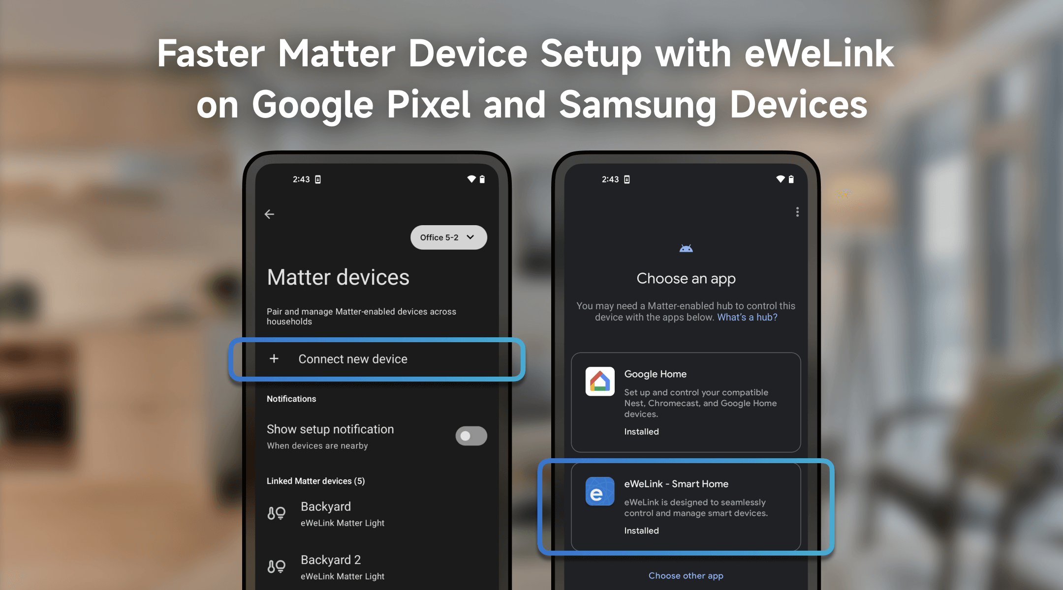 Matter device setup