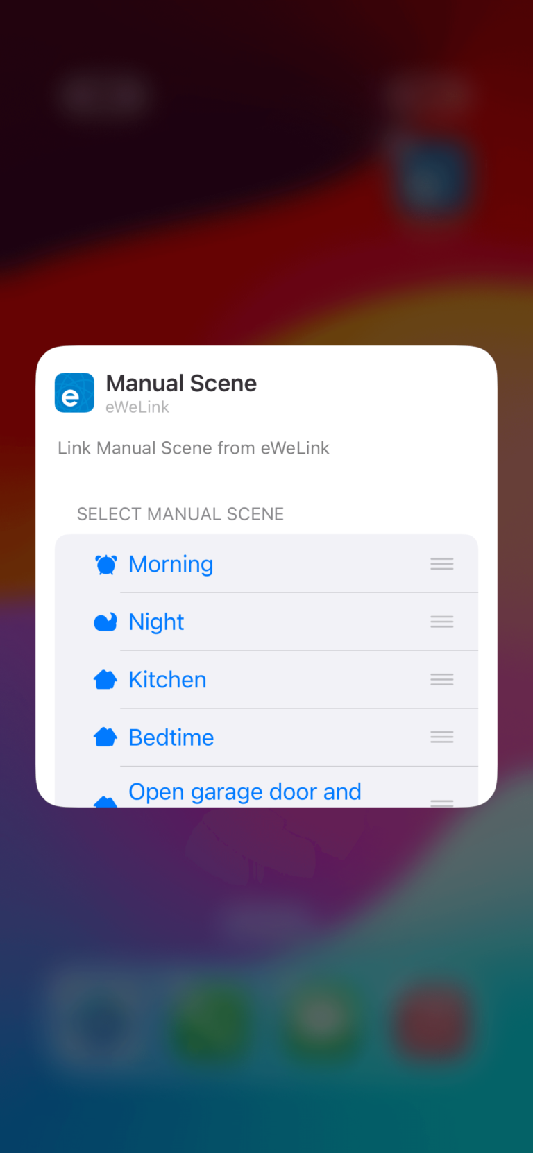 Manual Scene Widget