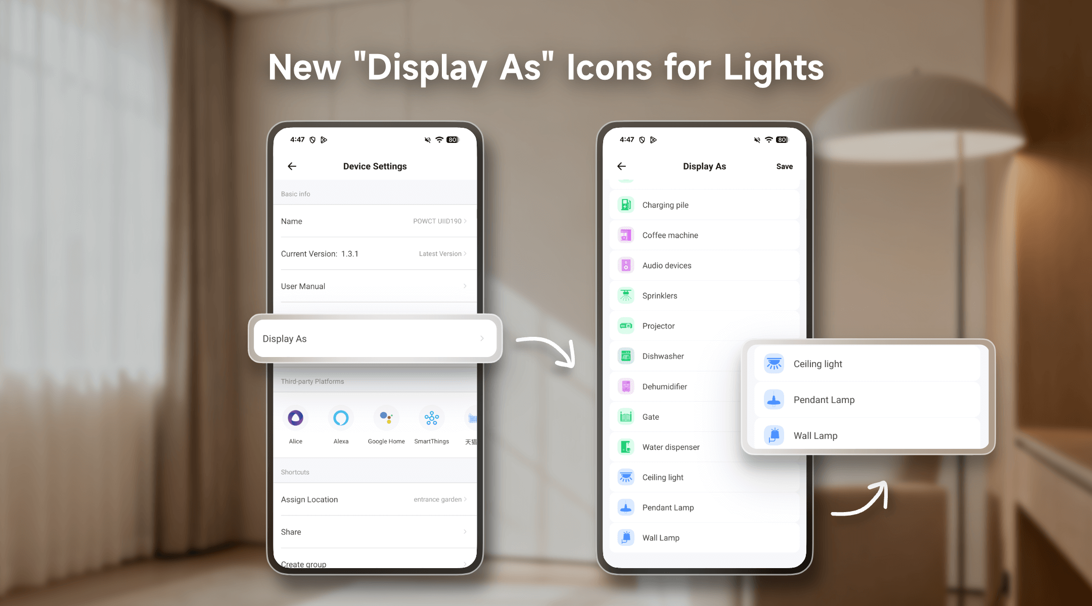 "Display As" Icons