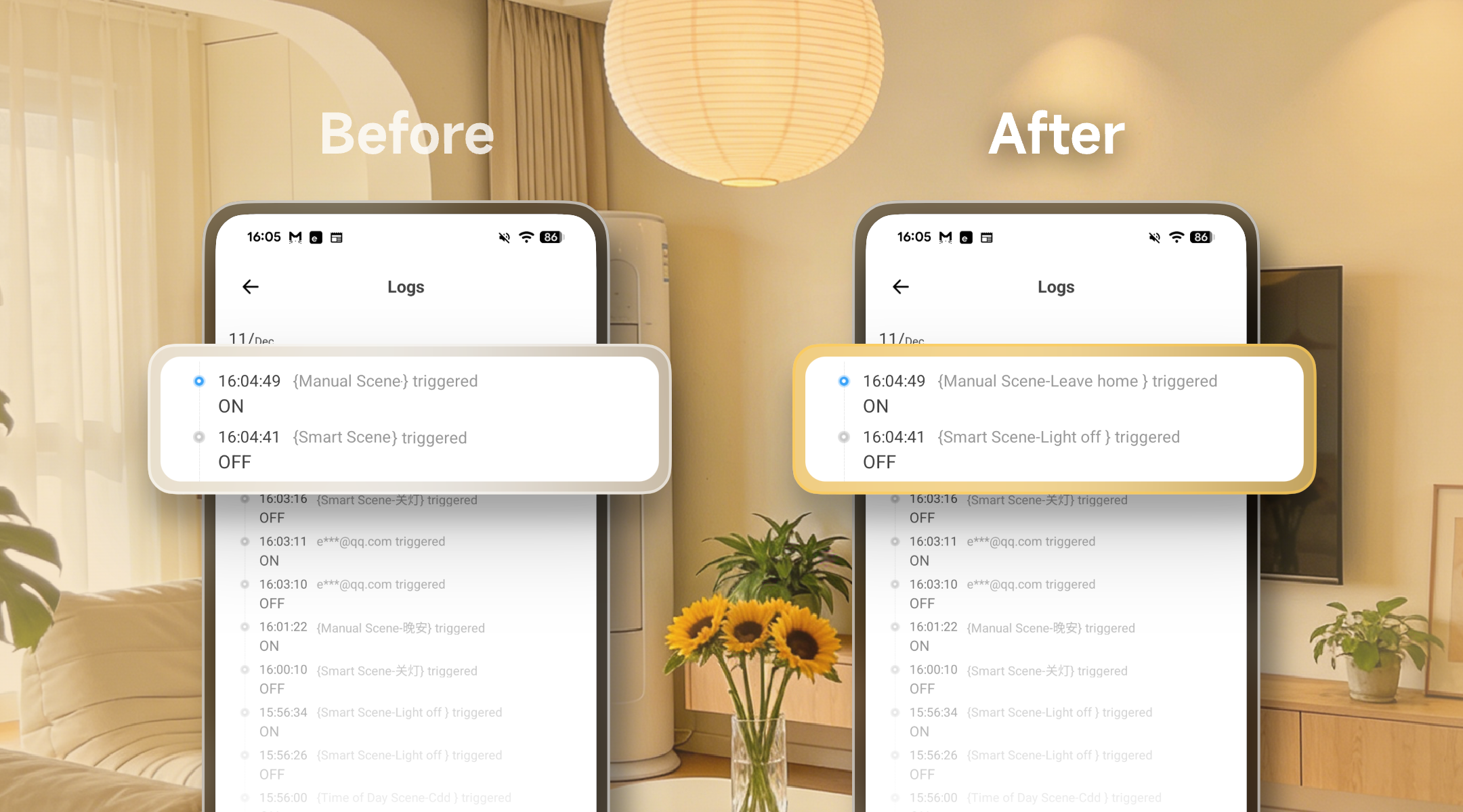 Scene Names, Now in Your Logs